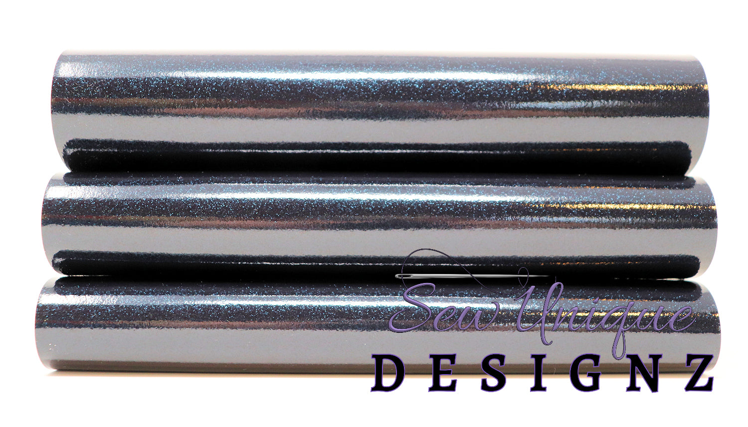 black glitter sliders