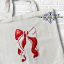 Baseball Bow Tote Bag - FINISHED ITEM!