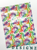 Clear Glitter Rainbow Wisps PVC