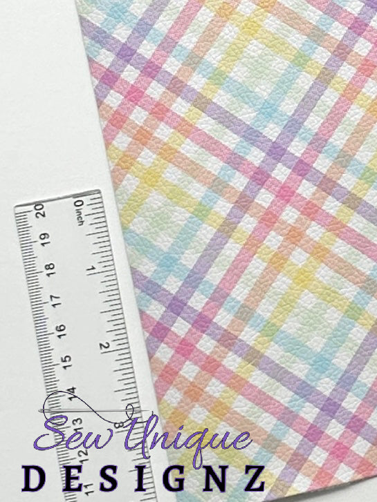 Pastel Colorful Plaid (Gingham)Printed Vinyl