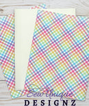 Colorful Plaid Gingham  Printed Vinyl