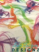 Clear Glitter Rainbow Wisps PVC