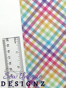 Colorful Plaid Gingham  Printed Vinyl