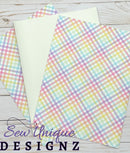 Pastel Colorful Plaid (Gingham)Printed Vinyl