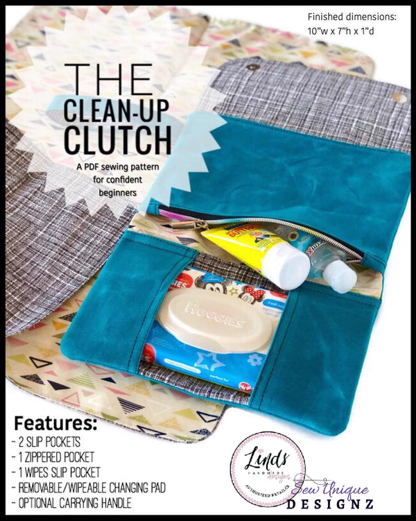 Clean up Clutch - Linds Handmade PAPER PATTERN