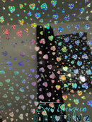 Black Clear Holo Hearts