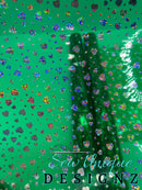 Green Clear Holo Hearts