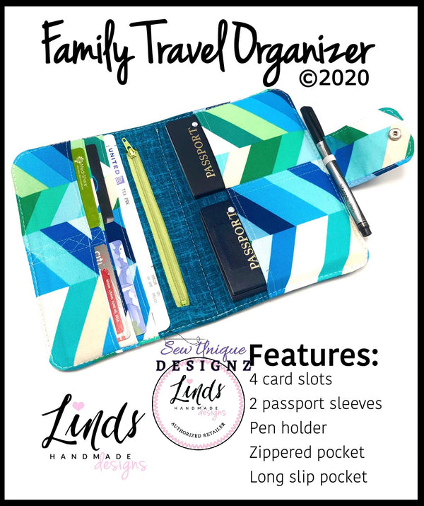 Family Travel Organizer - Linds Handmade PAPER PATTERN