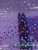 Purple Clear Holo Hearts