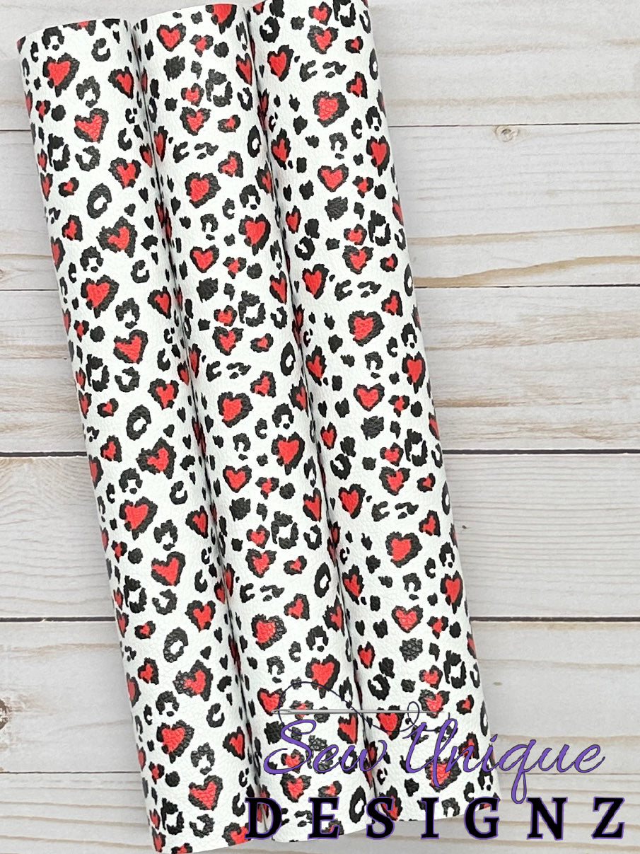 Red Heart Cheetah Printed Vinyl