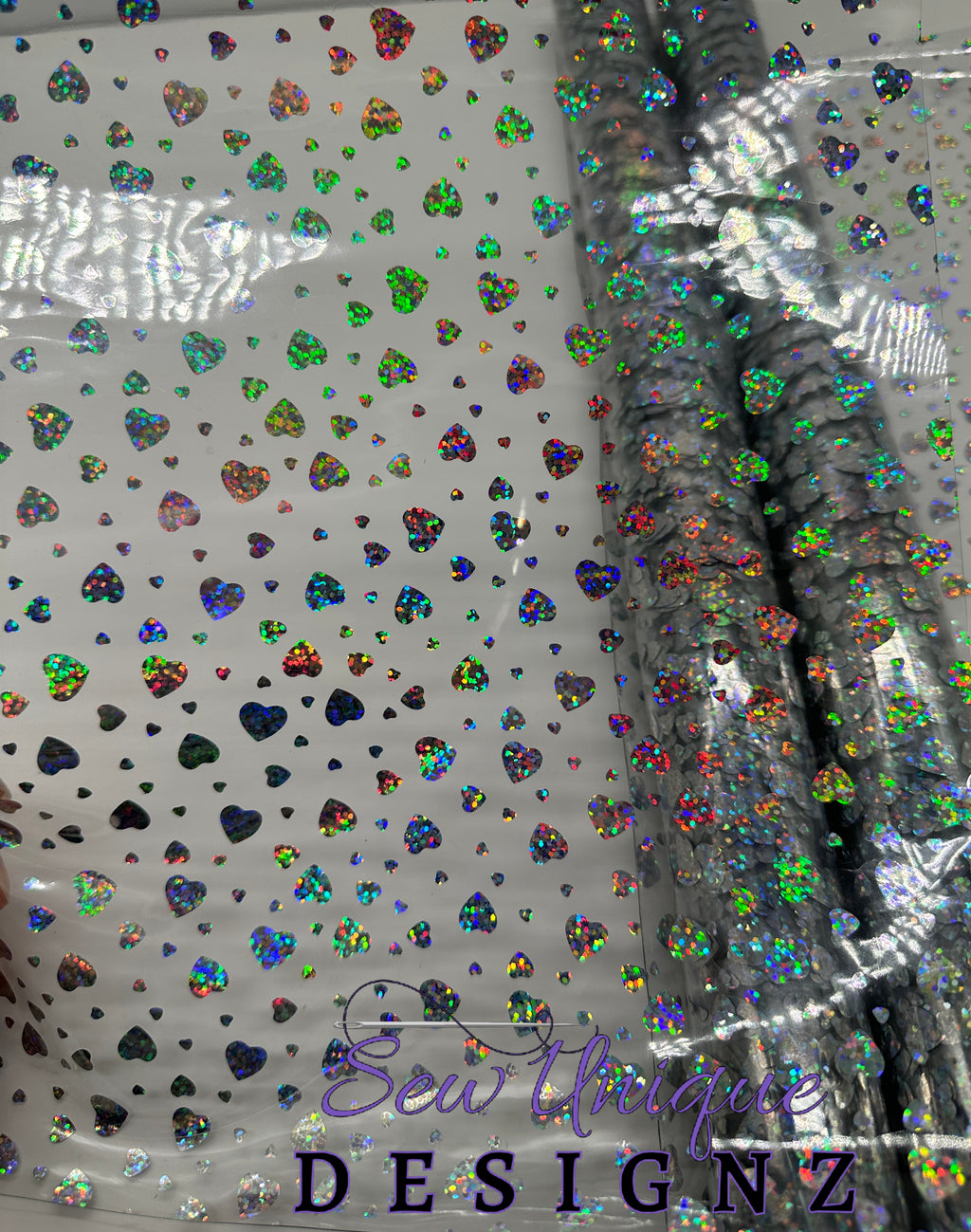 Clear Holo Hearts