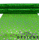 Lime Green Clear Holo Hearts